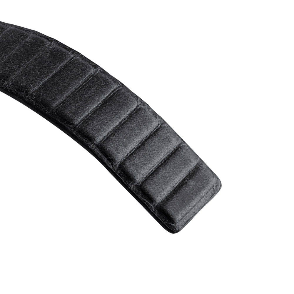 Watch Band for Apple - TUSCANIA Leather - Black - 42/44/45/46mm & Ultra(49mm)