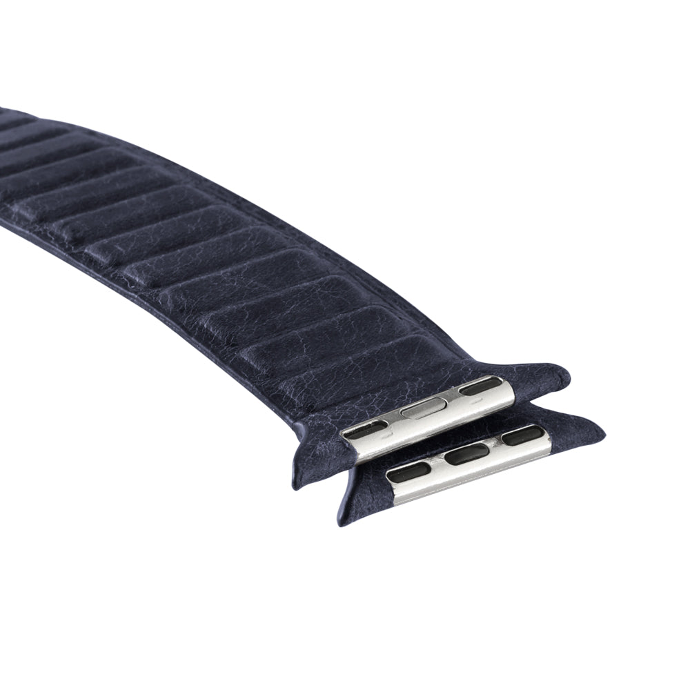 Watch Band for Apple - TUSCANIA Leather - Blue - 42/44/45/46mm & Ultra(49mm)