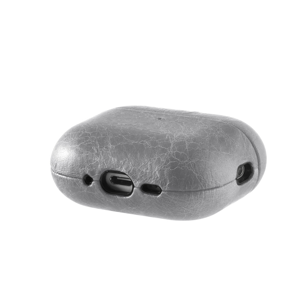 Case for AirPods Pro (3rd Generation) - TUSCANIA Leather Case - Grey
