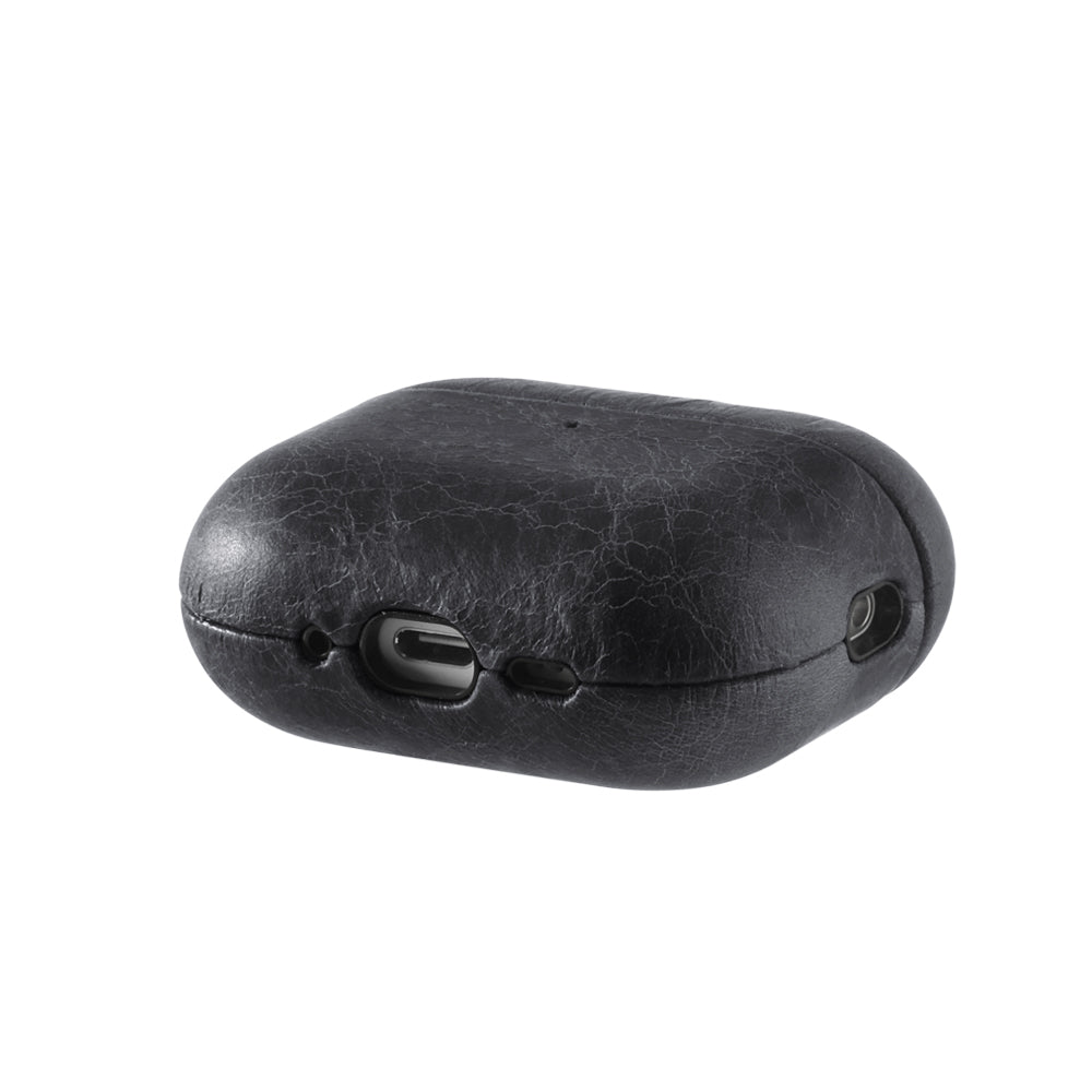 Case for AirPods Pro (3rd Generation) - TUSCANIA Leather Case - Black