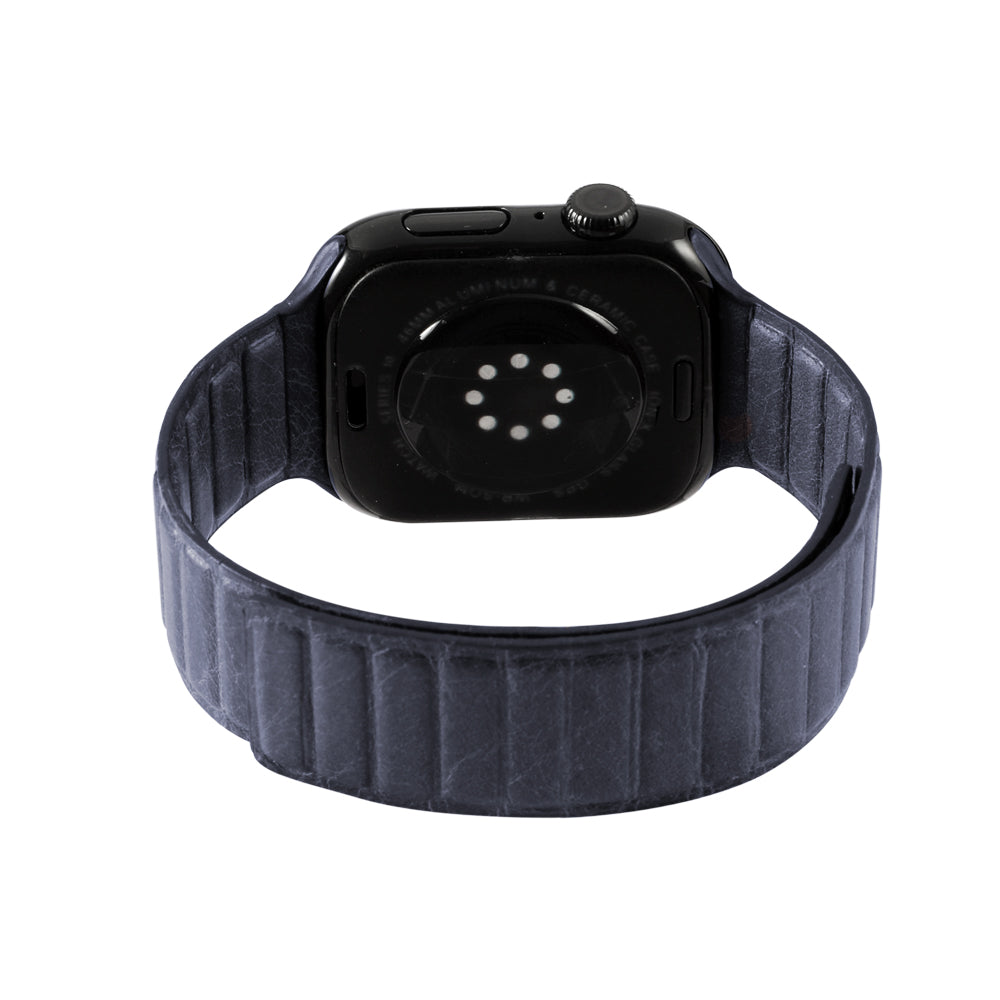 Watch Band for Apple - TUSCANIA Leather - Blue - 42/44/45/46mm & Ultra(49mm)