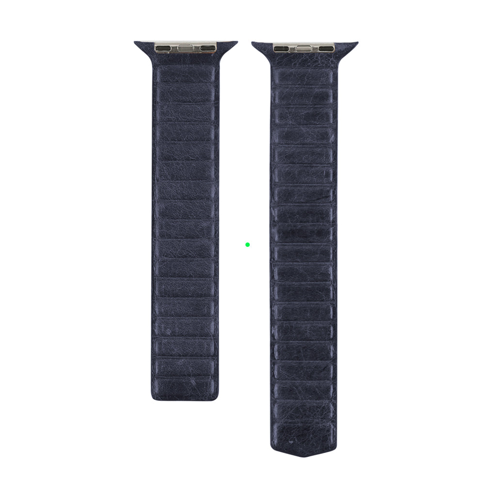 Watch Band for Apple - TUSCANIA Leather - Blue - 42/44/45/46mm & Ultra(49mm)