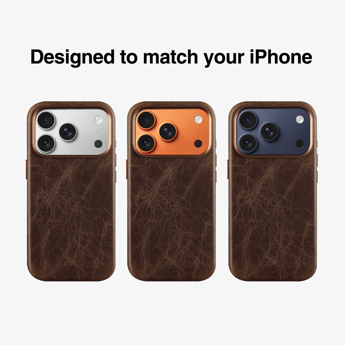 Case for iPhone 17 Pro Max - TUSCANIA Leather Case - Brown