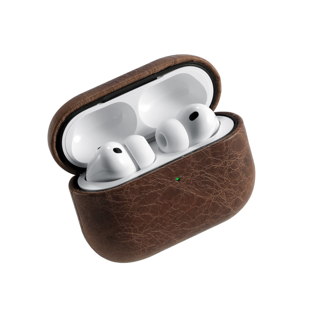 Case for AirPods Pro (3rd Generation) - TUSCANIA Leather Case - Brown