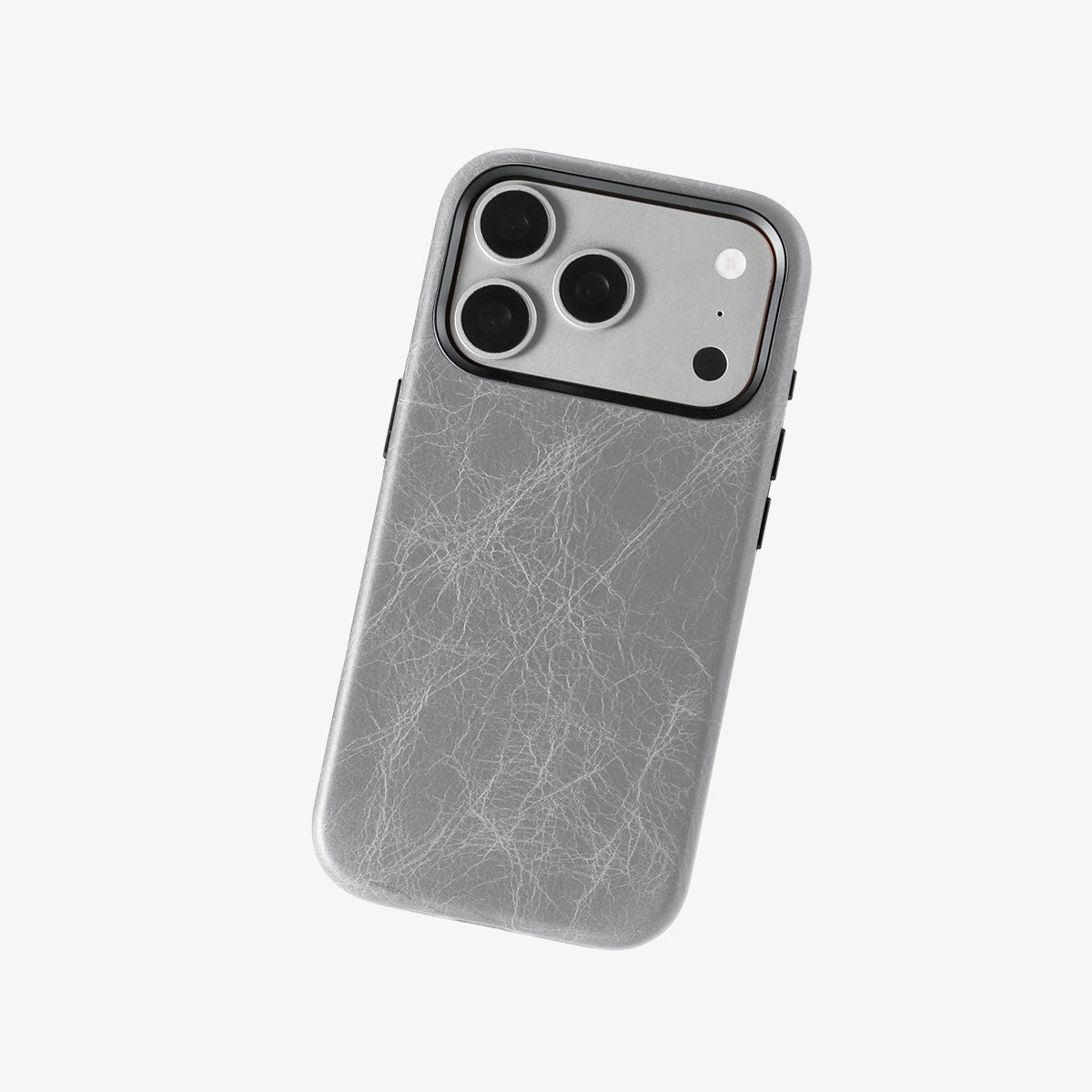 Case for iPhone 17 Pro Max - TUSCANIA Leather Case - Grey