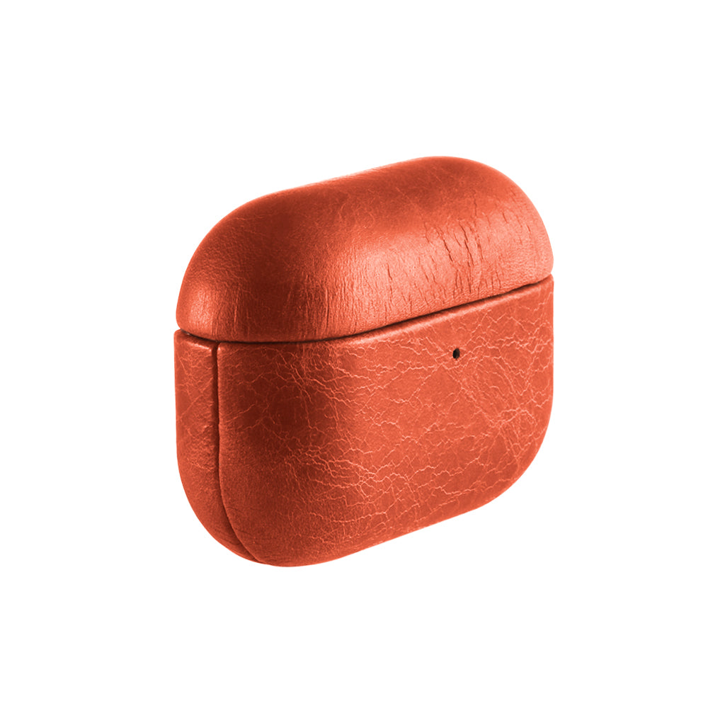Case for AirPods Pro (3rd Generation) - TUSCANIA Leather Case - Orange