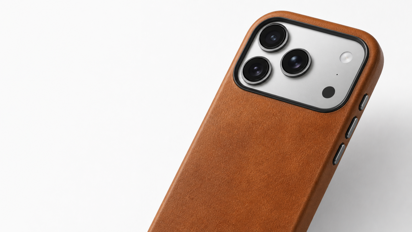 Coben leather case detail